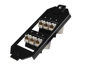Bodentankhalter 2-fach für 6 x Keystones Kupferverkabelung Keystone + Adapter Modulhalter