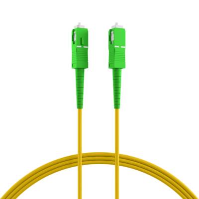 Simplex Patchkabel SC/APC-SC/APC OS2 G657A2, 1m LSZH 3mm gelb Glasfaserverkabelung Glasfaser OS2