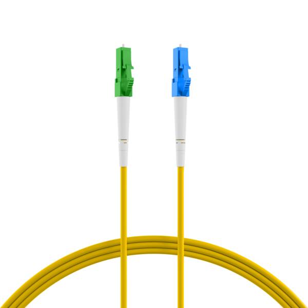 Simplex Patchkabel LC/APC-LC OS2 G657A2 -- 1m LSZH 2mm gelb Glasfaserverkabelung Glasfaser OS2