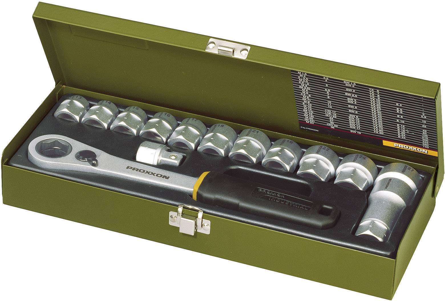 Proxxon Industrial Steckschlüsselsatz metrisch 1/2" (12.5 mm) 14teilig 23604