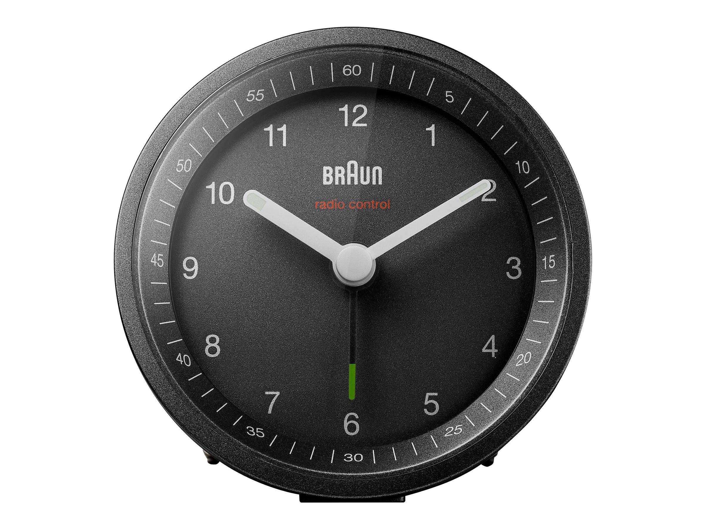 Braun BC07 - Wecker - rund - Quarz - Schreibtisch - Schwarz