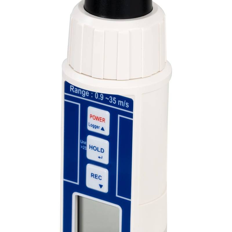 PCE Instruments Anemometer PCE-A420 |0,9 … 35,0 m/s |km/h |mph |ft/min |Knoten |inkl. Schalenkreuz |inkl. Speicher |IP65