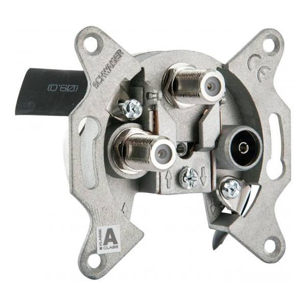 Schwaiger Einzeldose zwei SAT-ZF Anschlüsse 2 dB