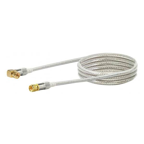Schwaiger Sat Empfängerkabel 110 dB 1,5m 1x 90° transparent