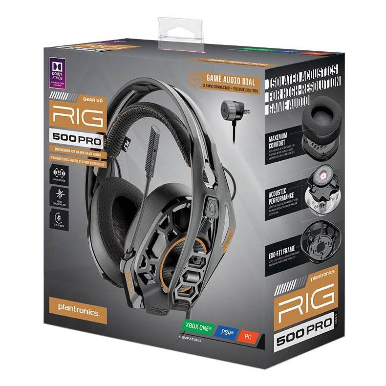 Plantronics RIG 500 PRO HC Gaming-Headset 3D-Sound Inkl. Mikrofon 50-mm-Treiber