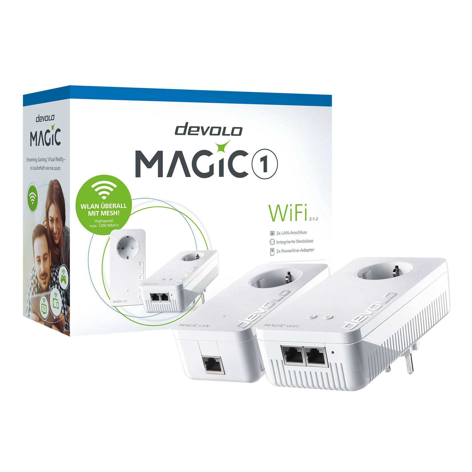 Devolo Magic 1 WiFi Starter Kit Powerline WLAN Starter Kit 8359 DE, AT Powerline, WLAN 1200 MBit/s