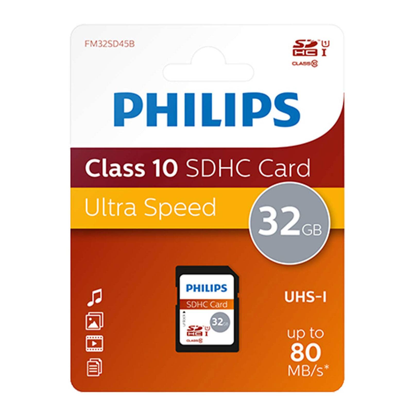 Philips FM32SD45B/00 SDHC-Karte 32 GB Class 10