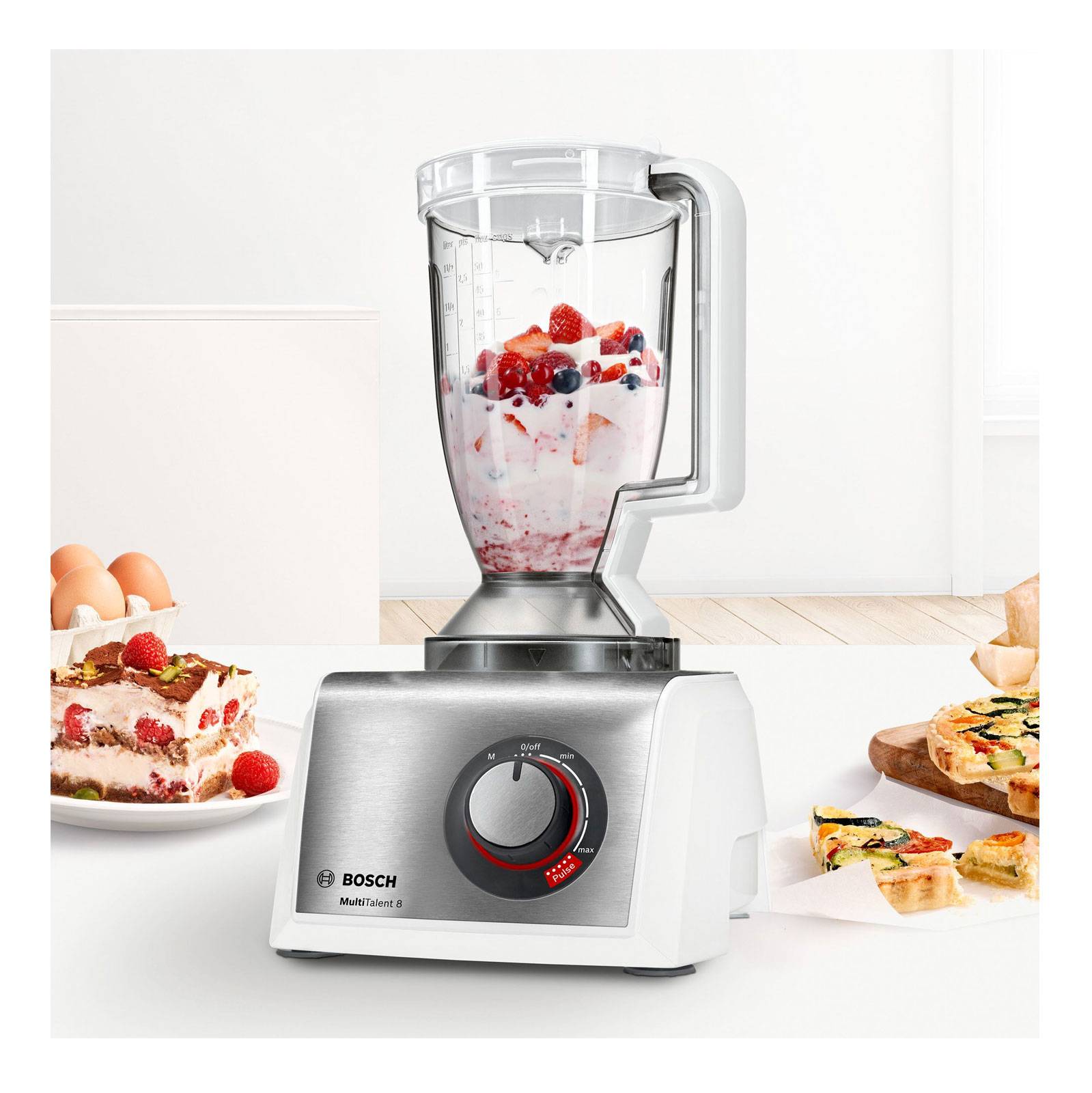 Bosch Haushalt MC812S814 Küchenmaschine 1250 W Silber, Weiß