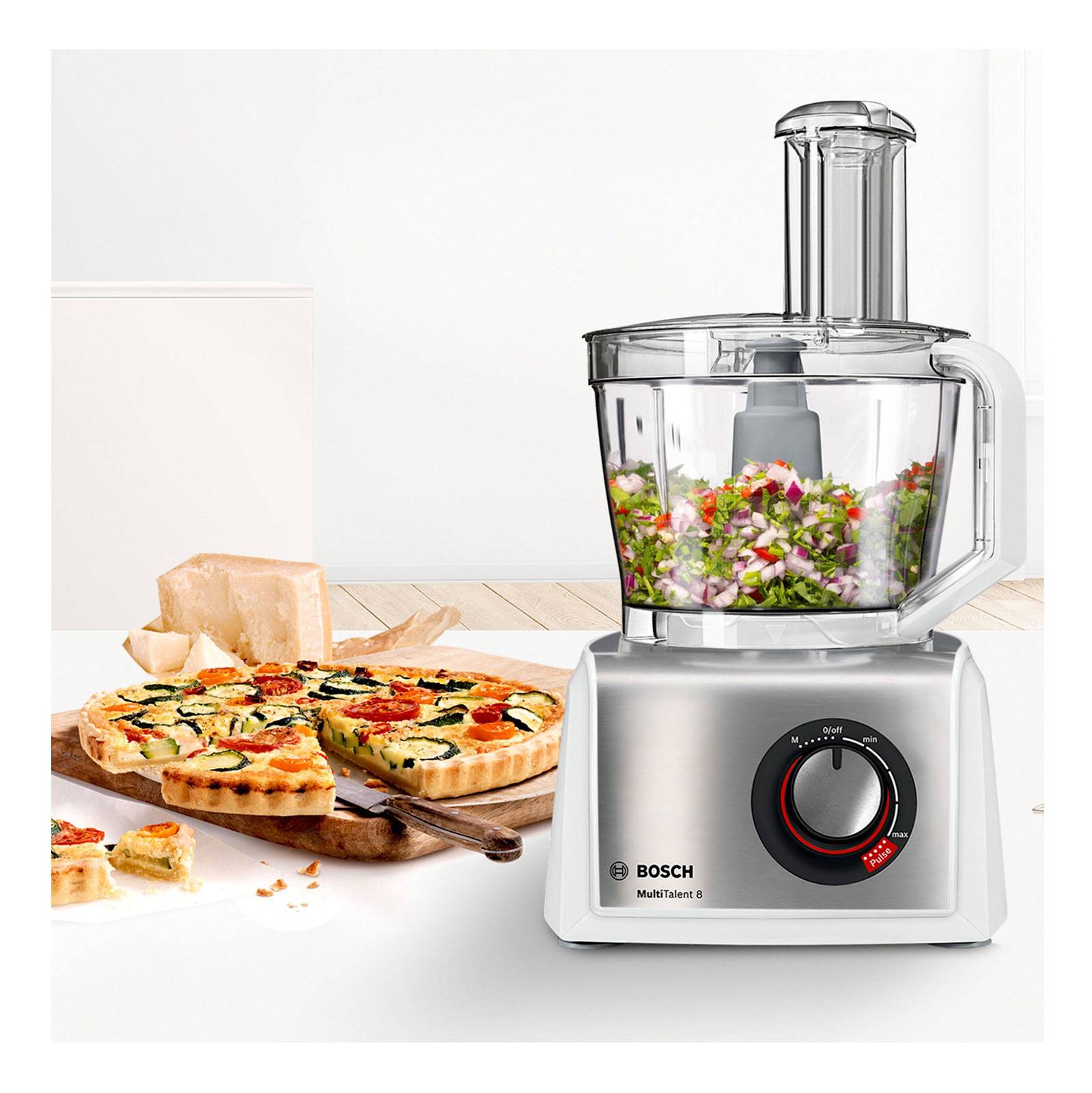 Bosch Haushalt MC812S814 Küchenmaschine 1250 W Silber, Weiß