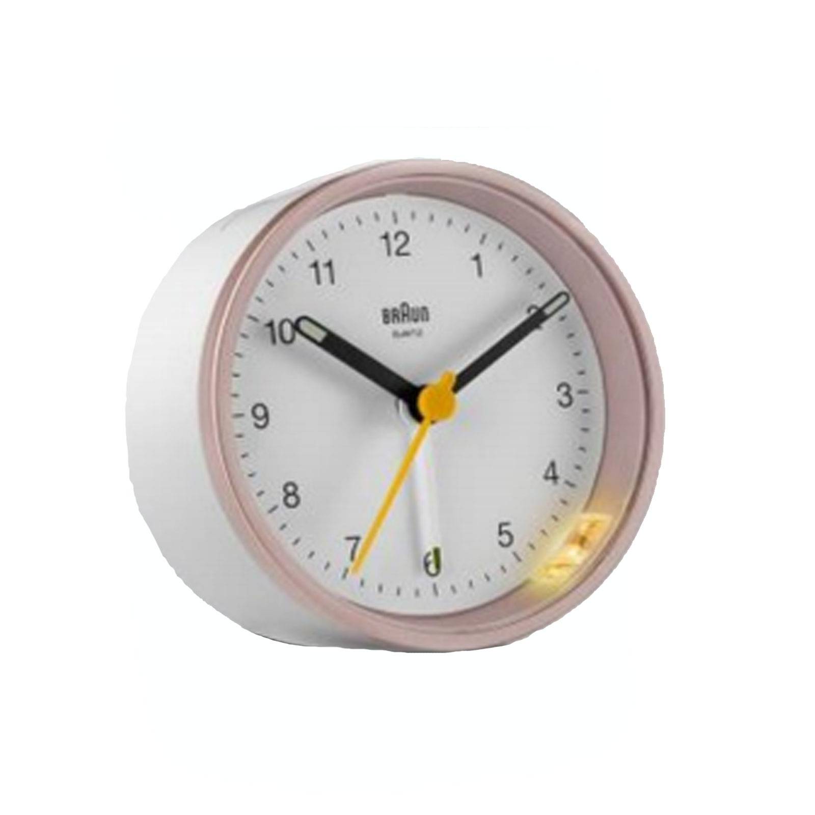 Braun 67103 Quarzwecker weiß/pink