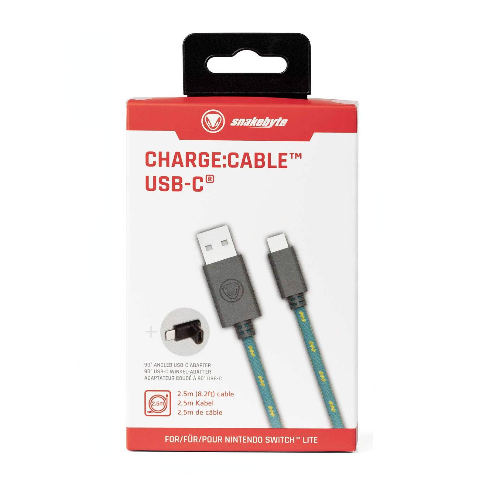 FLASHPOINT CHARGE:CABLE USB-C (2.5m + 90Grad Winkel-Adapter)