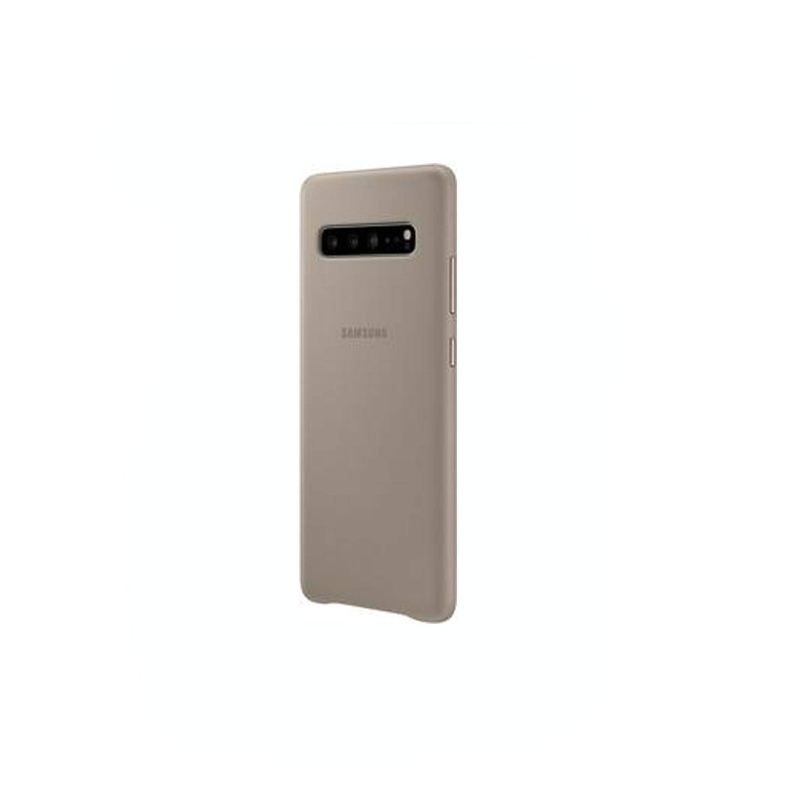 Samsung EF-VG977 Leder Cover für Galaxy S10 grau