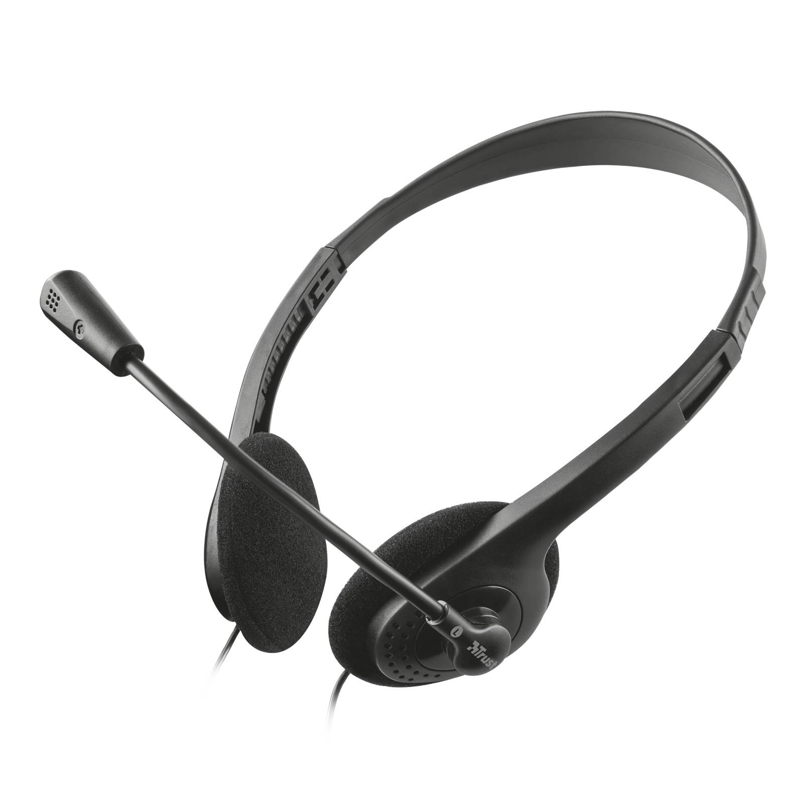 Trust PC Headset mit Mikrofon, 3.5mm, leicht, Schwarz