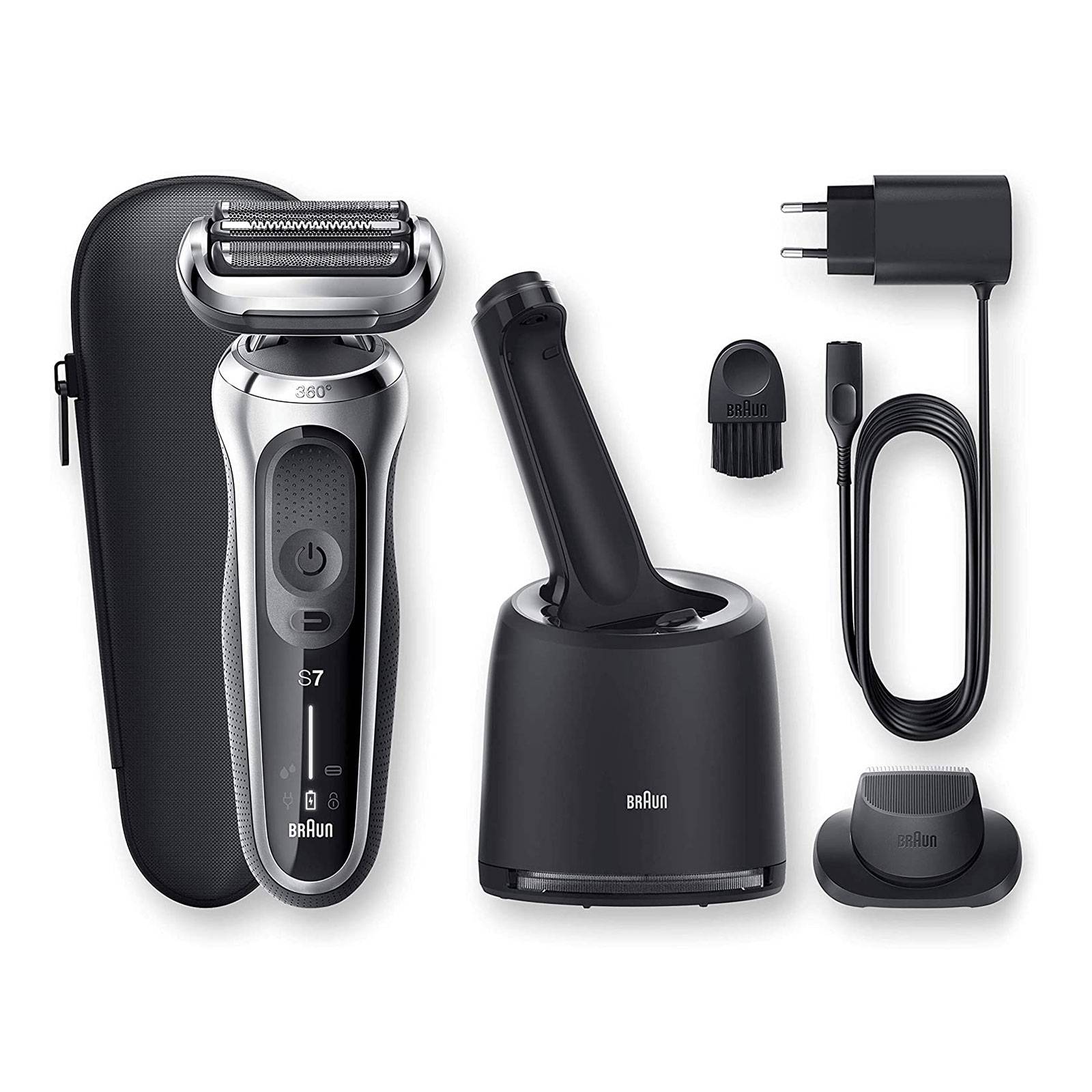 Braun Series 7 - 70-S7200cc Akku-Rasierer inkl. Reinigungsstation schwarz/silber