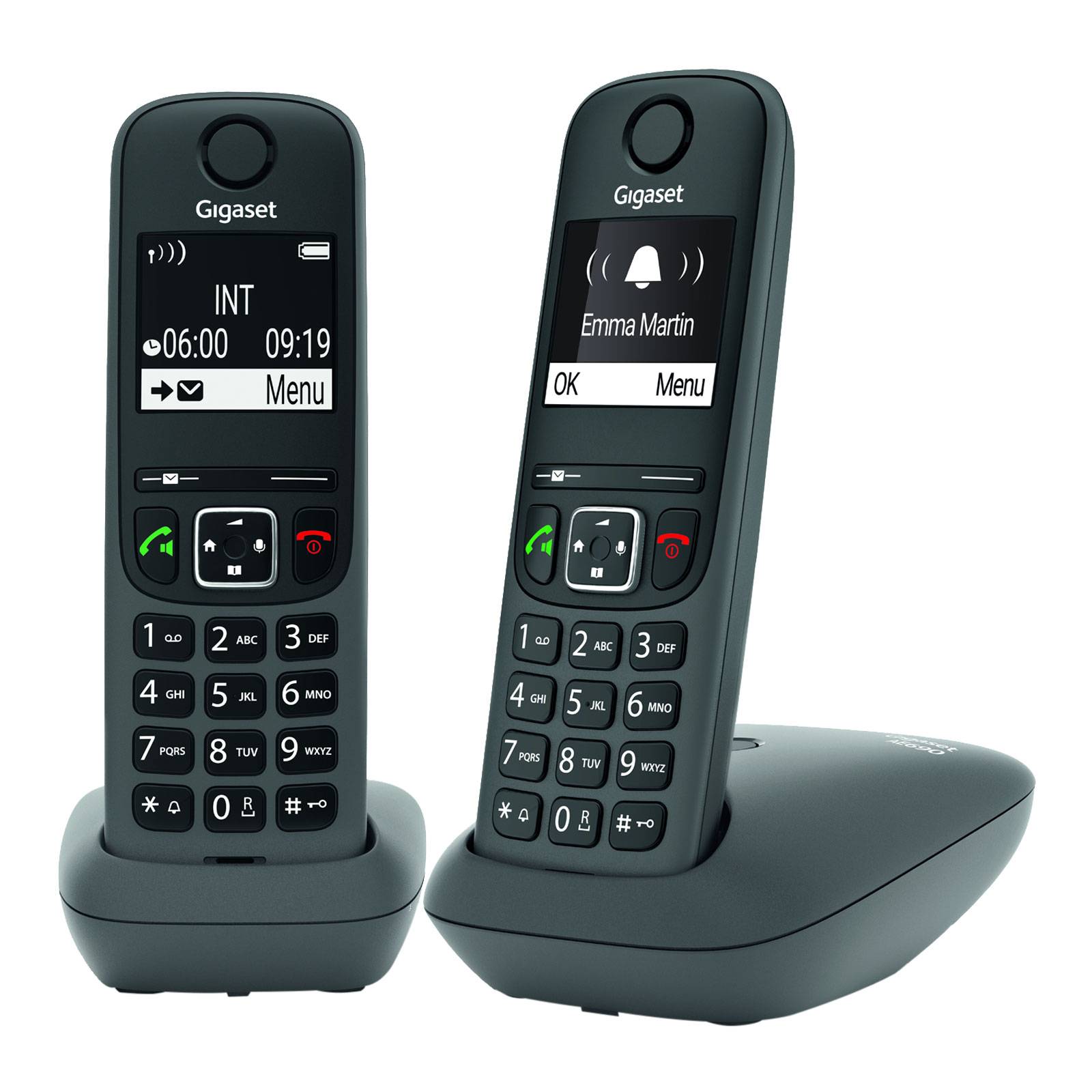 Gigaset AE690, Analoges/DECT-Telefon, Kabelloses Mobilteil, Freisprecheinrichtung, 100 Eintragungen, Anrufer-Identifikat