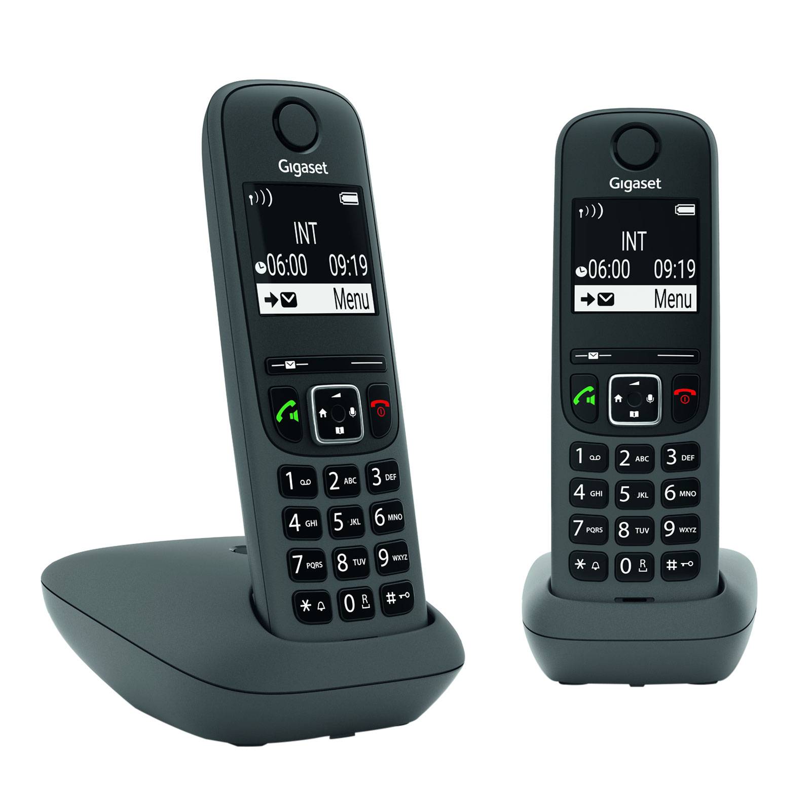Gigaset AE690 Duo Schnurlostelefon ohne Anrufbeantworter anthrazit