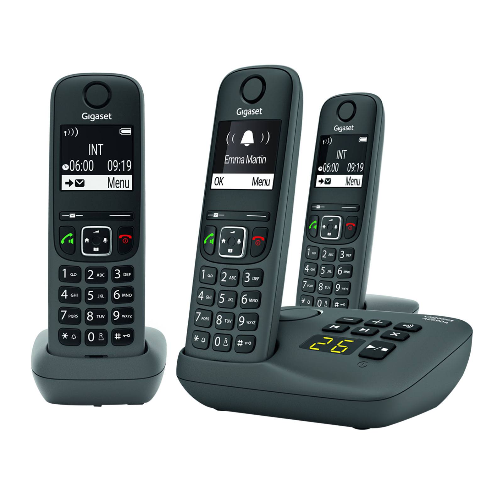 Gigaset AE 690A Trio anthrazit Festnetz-Telefon