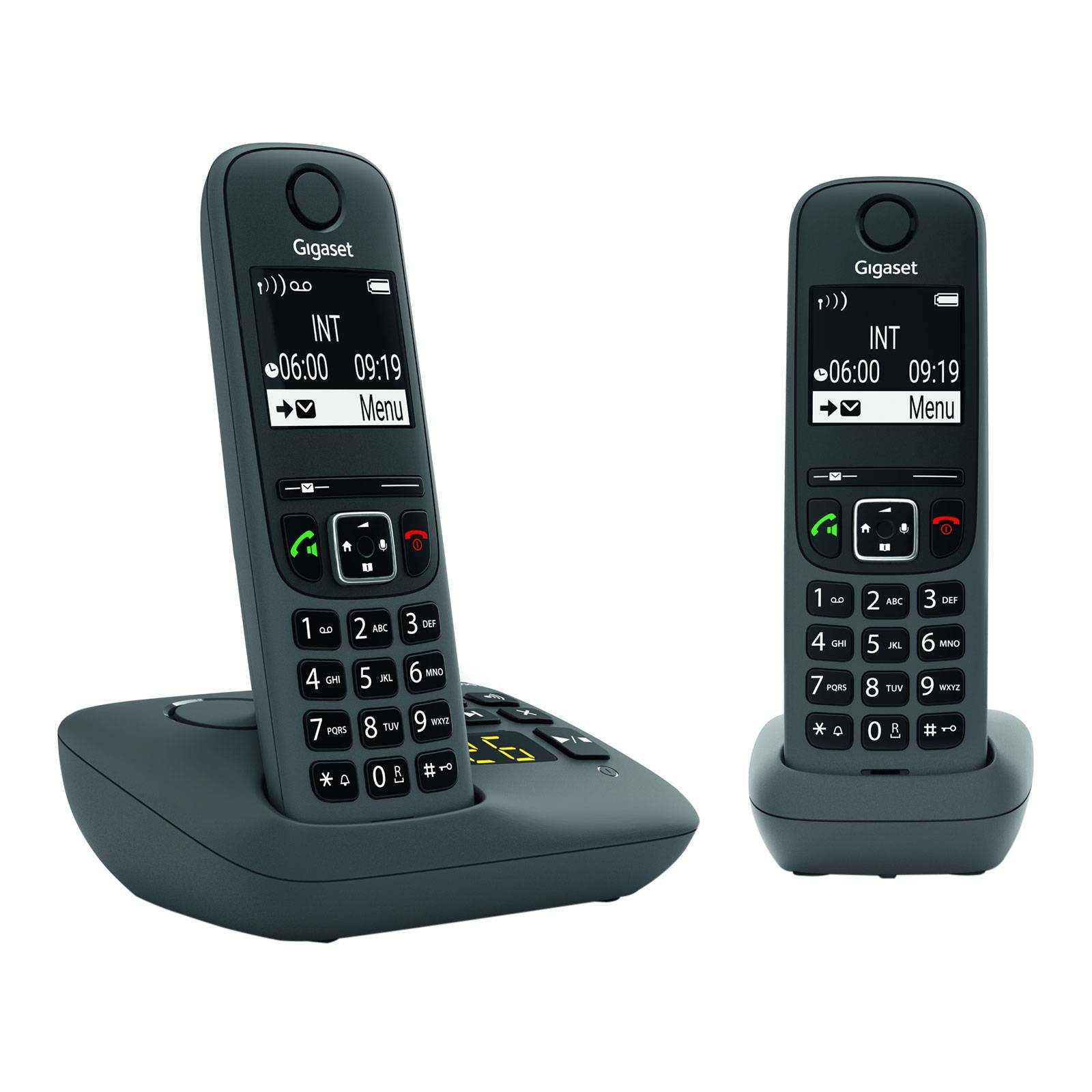 Gigaset AE690A, Analoges/DECT-Telefon, Kabelloses Mobilteil, Freisprecheinrichtung, 100 Eintragungen, Anrufer-Identifika