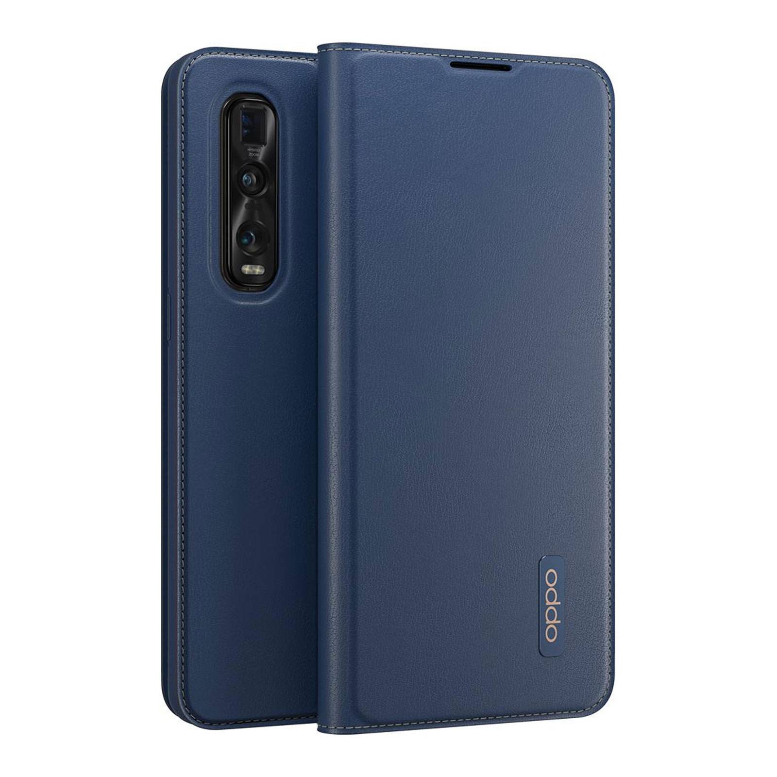 Oppo Bookcover für Find X2 Pro dunkelblau