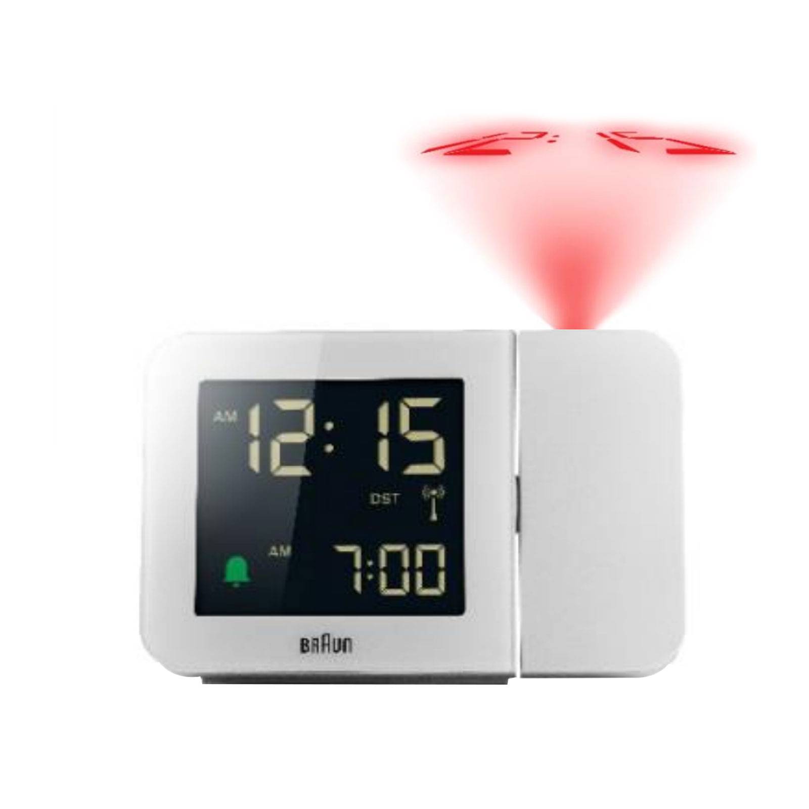 Braun 67161, Digitaler Wecker, Rechteck, Weiß, 24 h, Zeit, AC