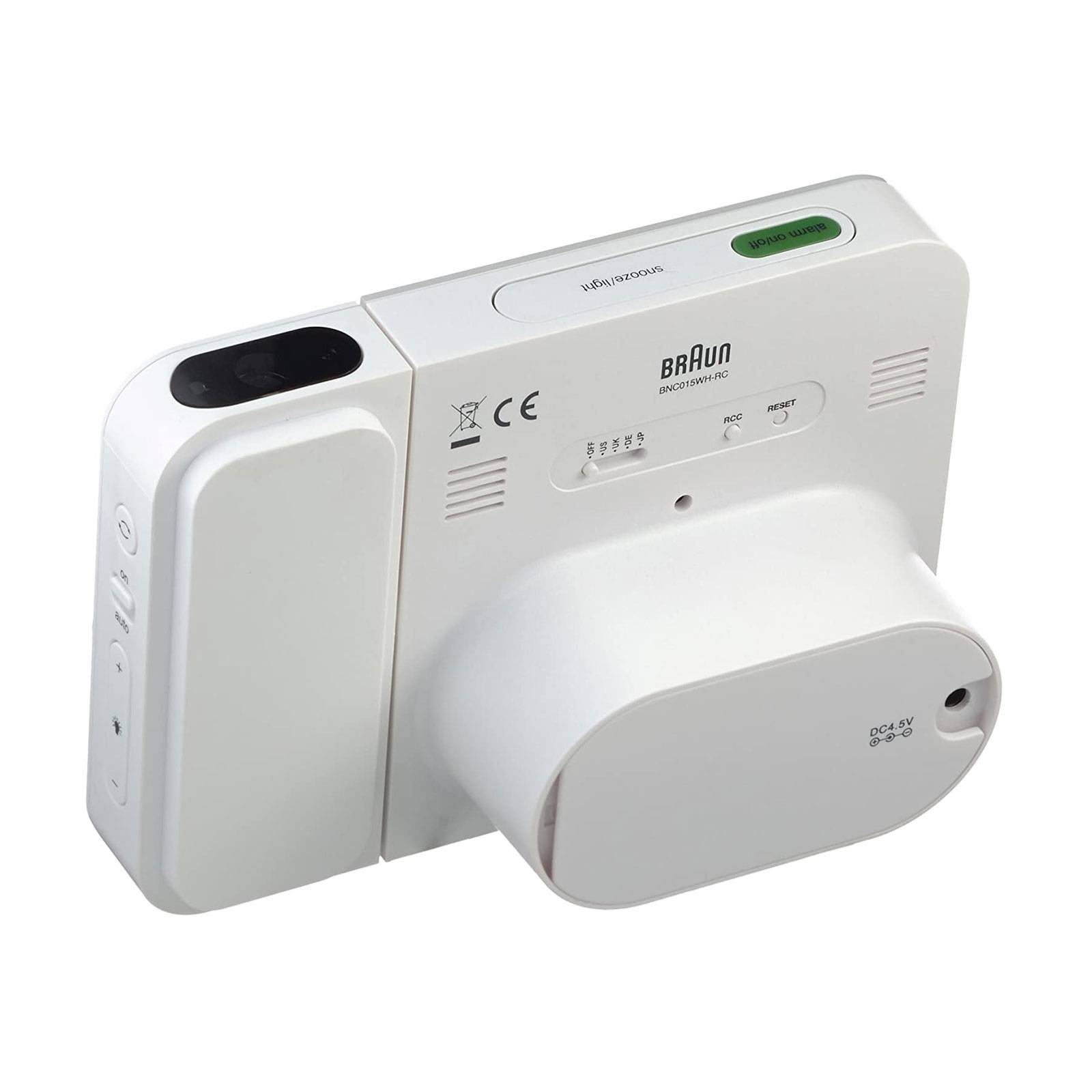 Braun 67161, Digitaler Wecker, Rechteck, Weiß, 24 h, Zeit, AC