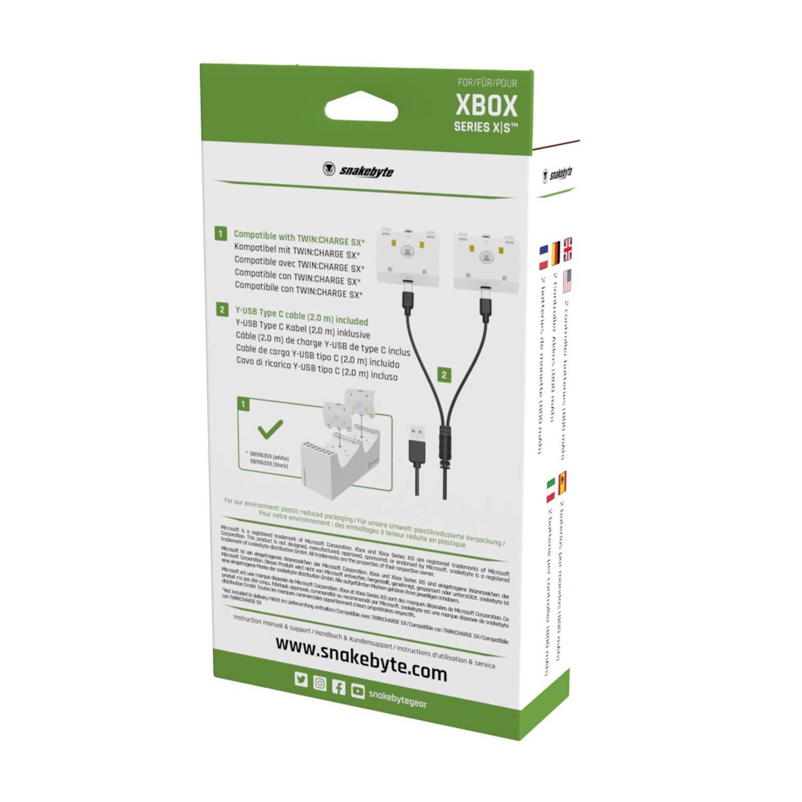 Snakebyte XSX Battery Kit Weiss