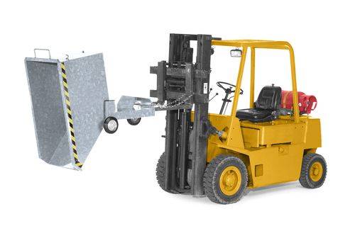 Kippwagen aus Stahl, 800 Liter Volumen, verzinkt