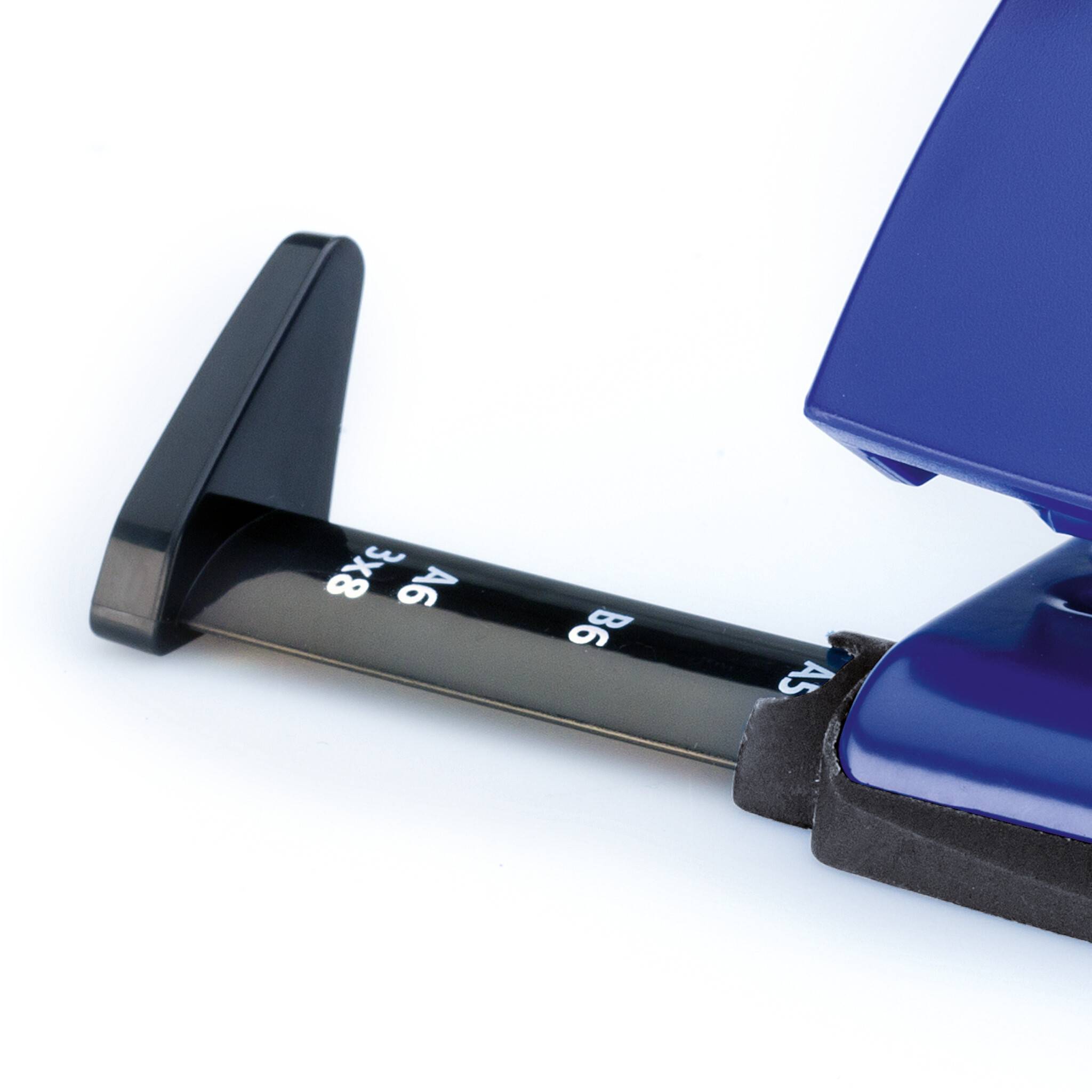 Bürolocher B 216, bis 16 Blatt blau, mit Anschlagschiene