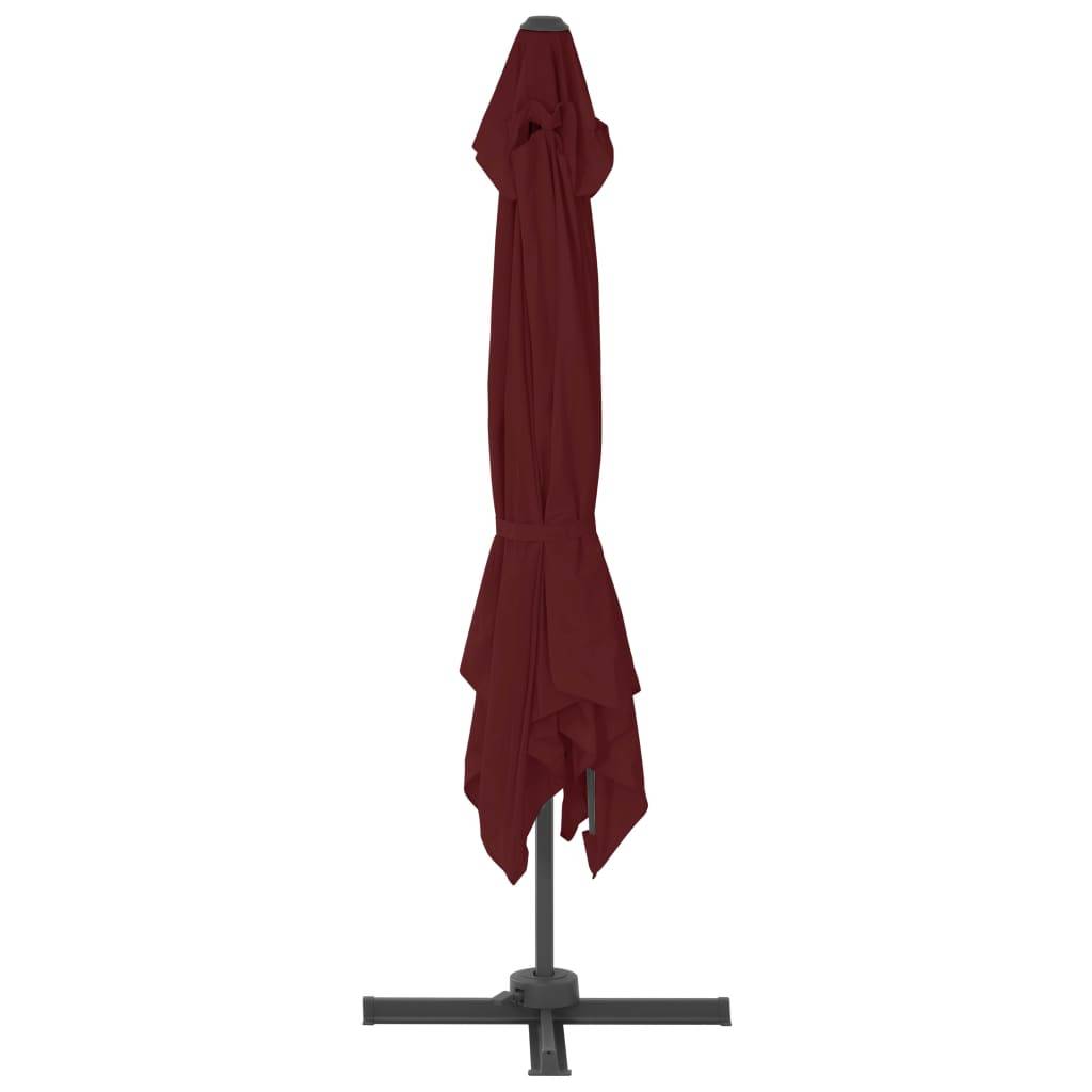 vidaXL Ampelschirm mit Aluminium-Mast 400x300 cm Bordeauxrot