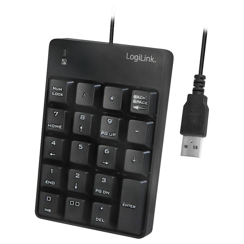 LogiLink ID0184 USB Nummernblock Schwarz
