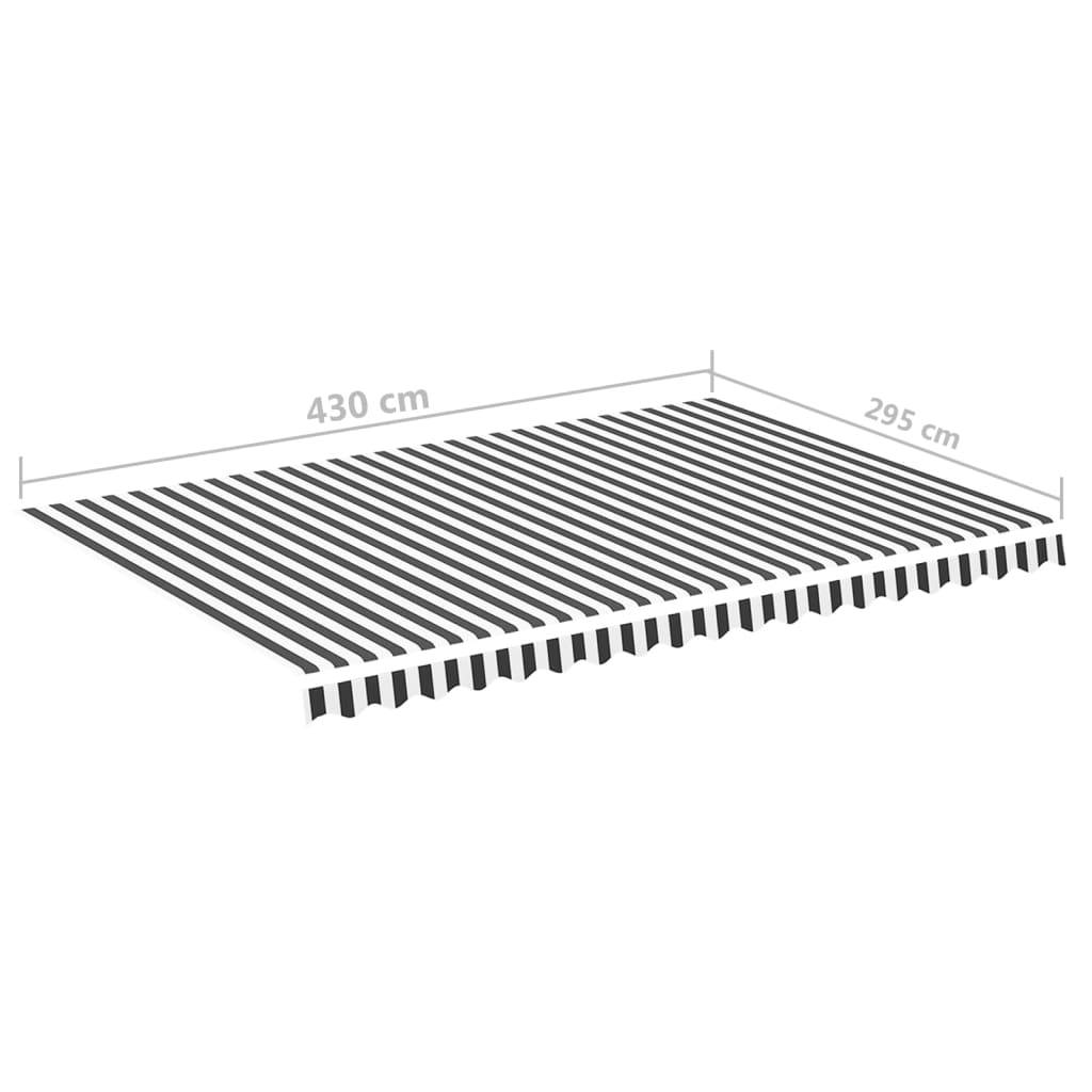 vidaXL Markisenbespannung Anthrazit und Weiß 4,5x3 m