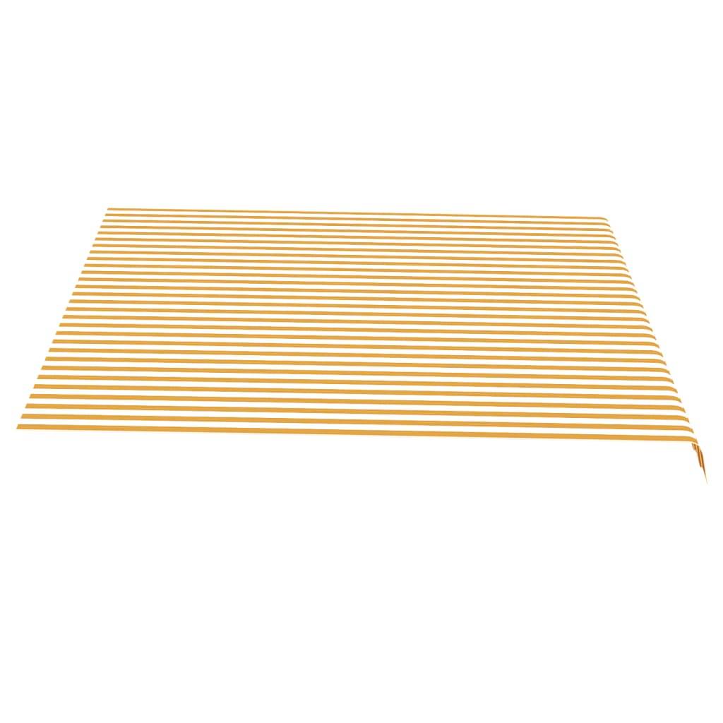 vidaXL Markisenbespannung Gelb und Weiß 4x3,5 m
