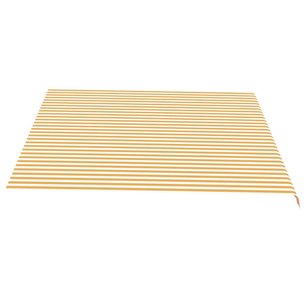 vidaXL Markisenbespannung Gelb und Weiß 4,5x3,5 m