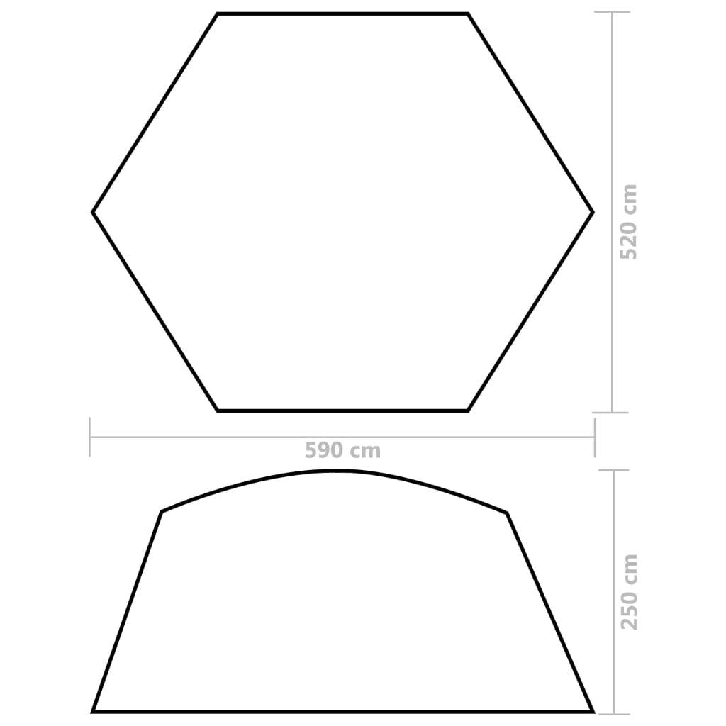 vidaXL Pool-Zelt Stoff 590x520x250 cm Grün