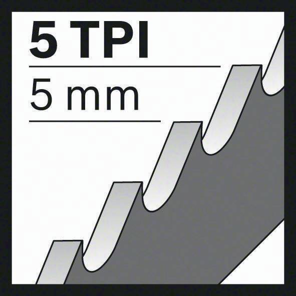 Säbelsägeblatt S 1531 L L.240mm B.19mm TPI 5 5mm 100 St./Karte