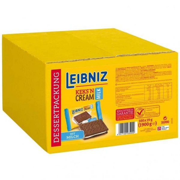 Leibniz Keks'n Cream Milk 100er Inhalt: 1900g Leibniz Keks'n Cream Milk 100er Inhalt: 1900g