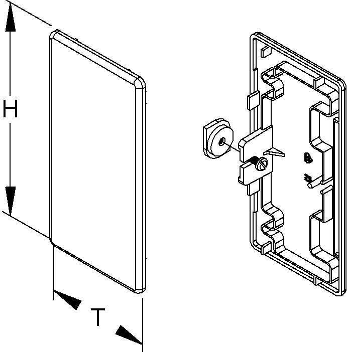 Endstück 133x66mm BE1308.3 reinweiss