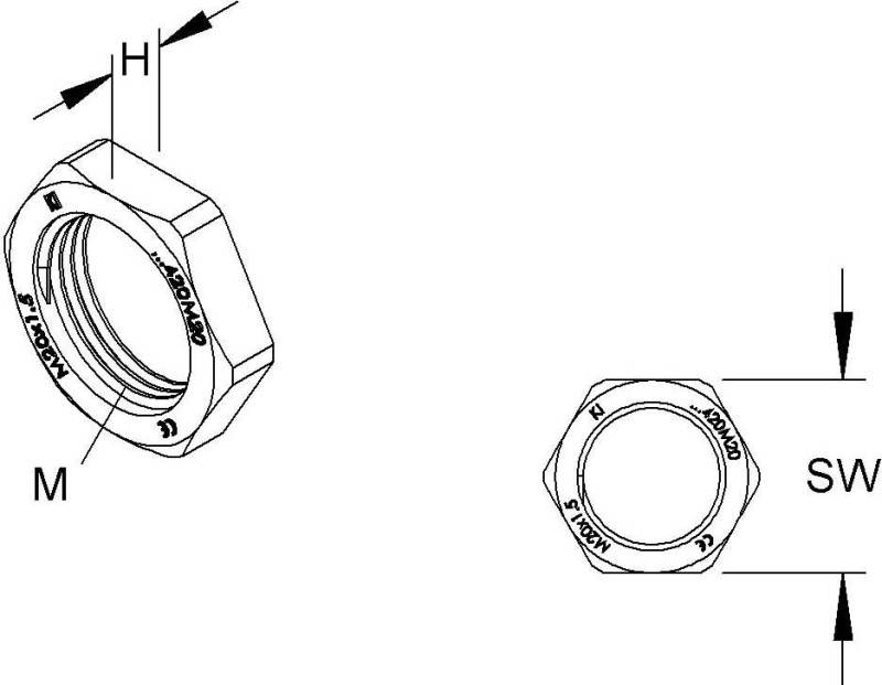 HKL Sechskantmutter 3420M32
