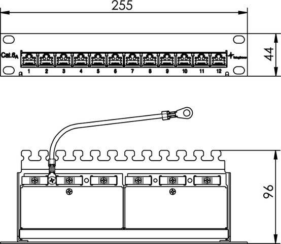 Telegärtner Mini PatchPanel Cat.6A J02022A0057