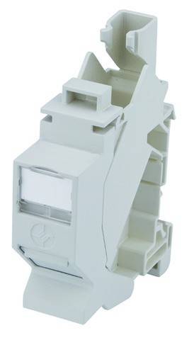 Telegärtner 100023004 Tragschienen-Verbinder CAT 6a 100023004 RJ45 Kupplungsgehäuse Sonstige Installationstechnik Grau 1 St.