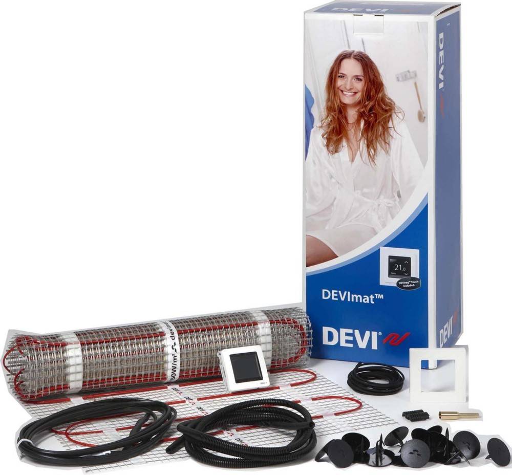 DEVI Dünnbett-Heizmatten Set 140F0817 1-225 W professional DTIF 1,5qm 50x300 Haustechnik Elektrisch