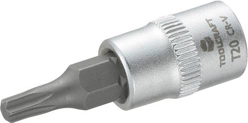 TOOLCRAFT T20 816082 T-Profil Steckschlüssel-Bit-Einsatz T 20 1/4  (6.3 mm)