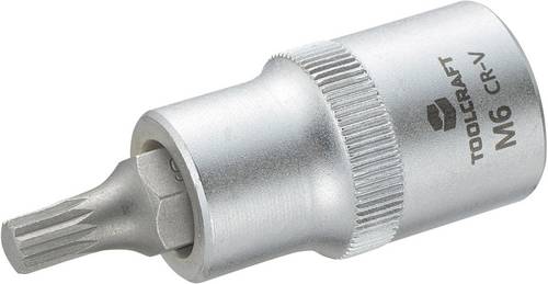TOOLCRAFT 816086 Innen-Vielzahn (XZN) Steckschlüssel-Bit-Einsatz 6 mm 1/2  (12.5 mm)
