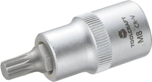 TOOLCRAFT 816087 Innen-Vielzahn (XZN) Steckschlüssel-Bit-Einsatz 8 mm 1/2  (12.5 mm)