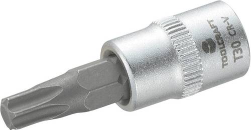 TOOLCRAFT T30 816153 T-Profil Steckschlüssel-Bit-Einsatz T 30 1/4  (6.3 mm)