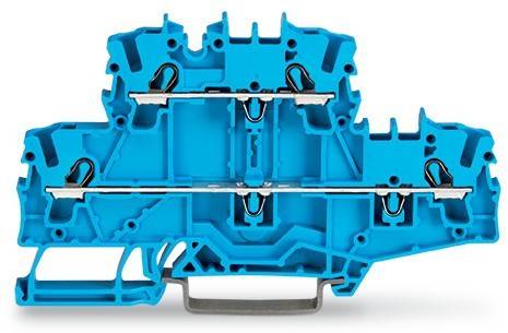 WAGO 2002-2704 Doppelstock-Durchgangsklemme 5.20 mm Push-In-Klemme Blau 50 St.
