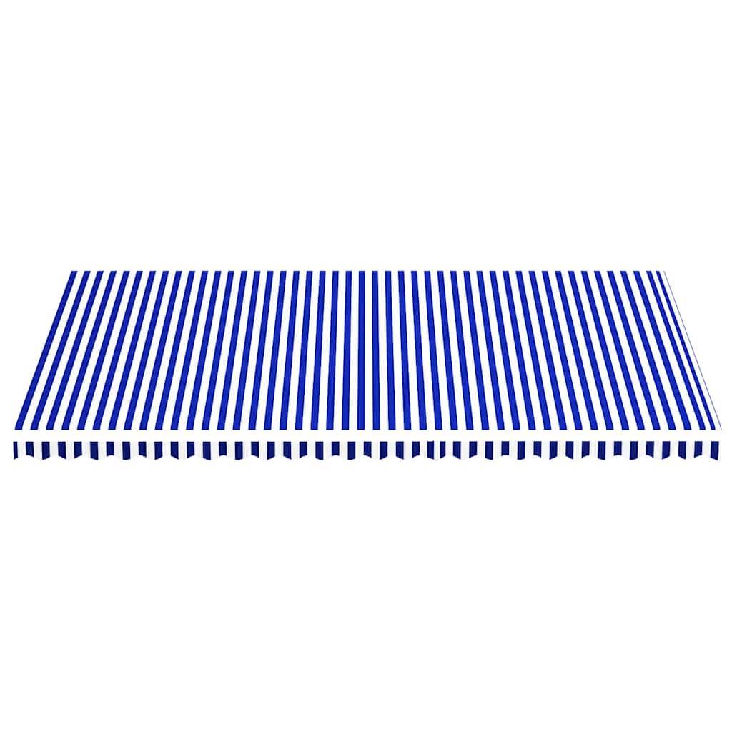 vidaXL Markisenbespannung Blau und Weiß 6x3,5 m