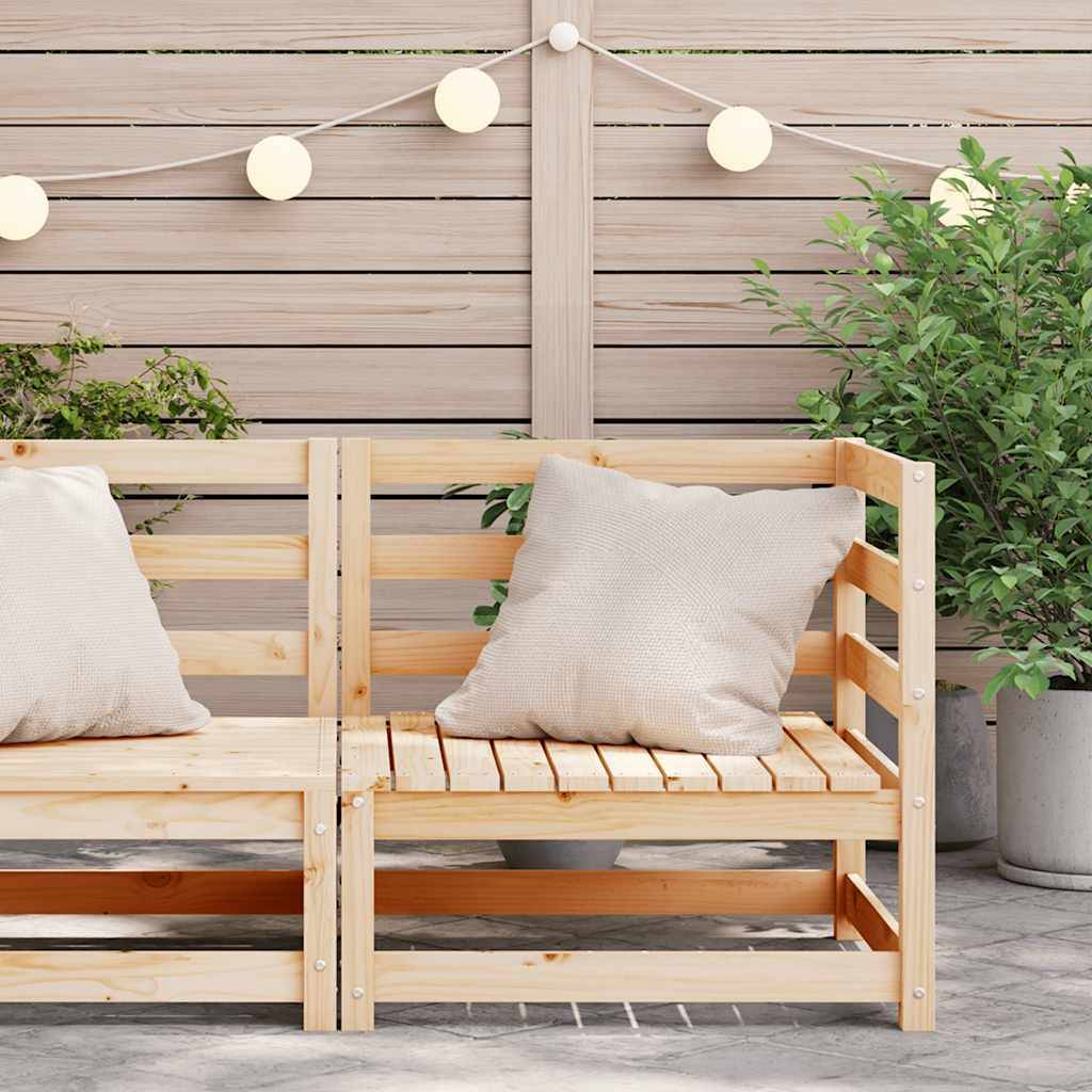 vidaXL Garten-Ecksofa Massivholz Kiefer