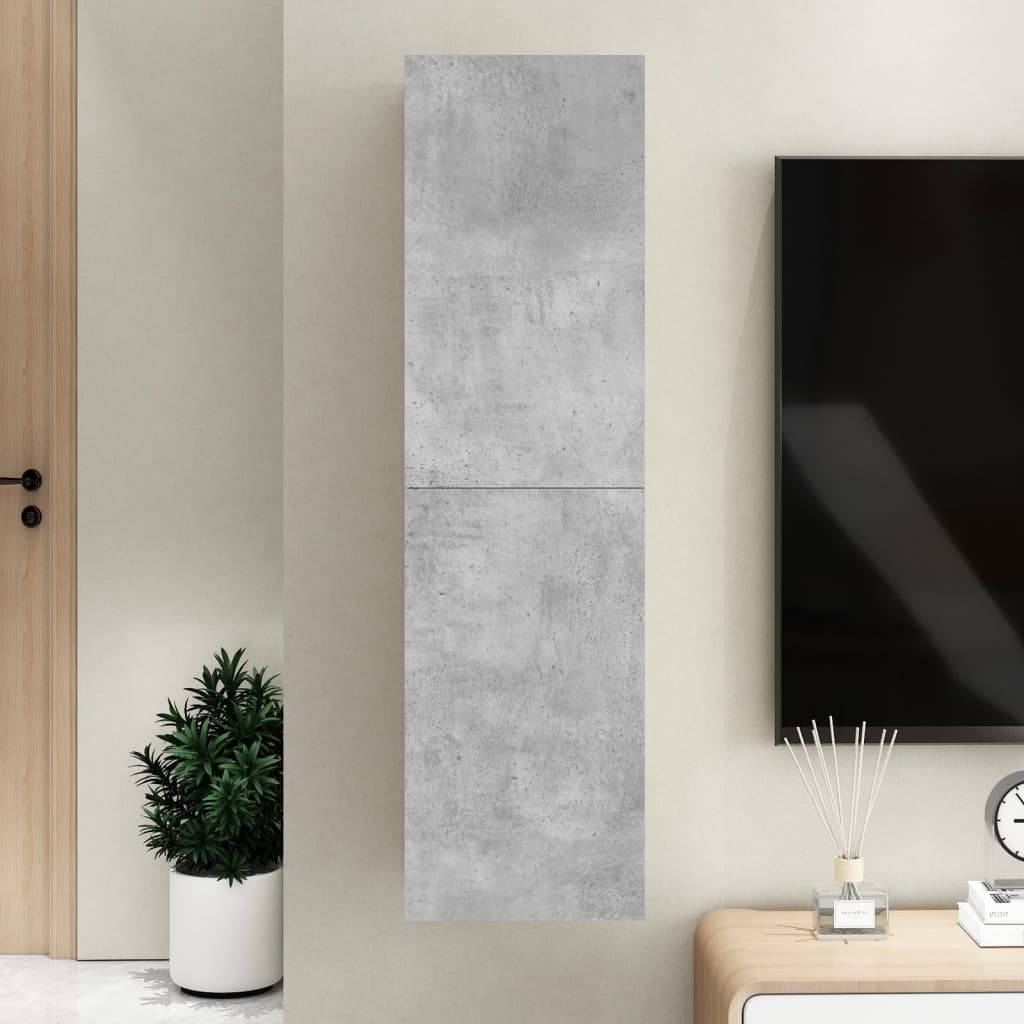 vidaXL TV-Schrank Betongrau 30,5x30x110 cm Holzwerkstoff