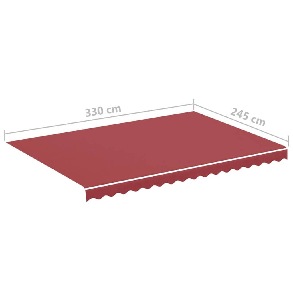 vidaXL Markisenbespannung Burgunderrot 3,5x2,5 m